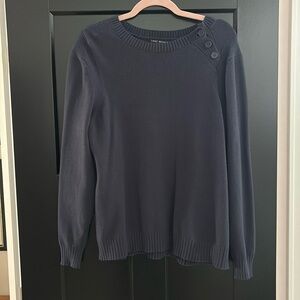 Lane Bryant Navy Blue Scoop Necked Long Sleeved Sweater. Some Ribbing Size 22/24